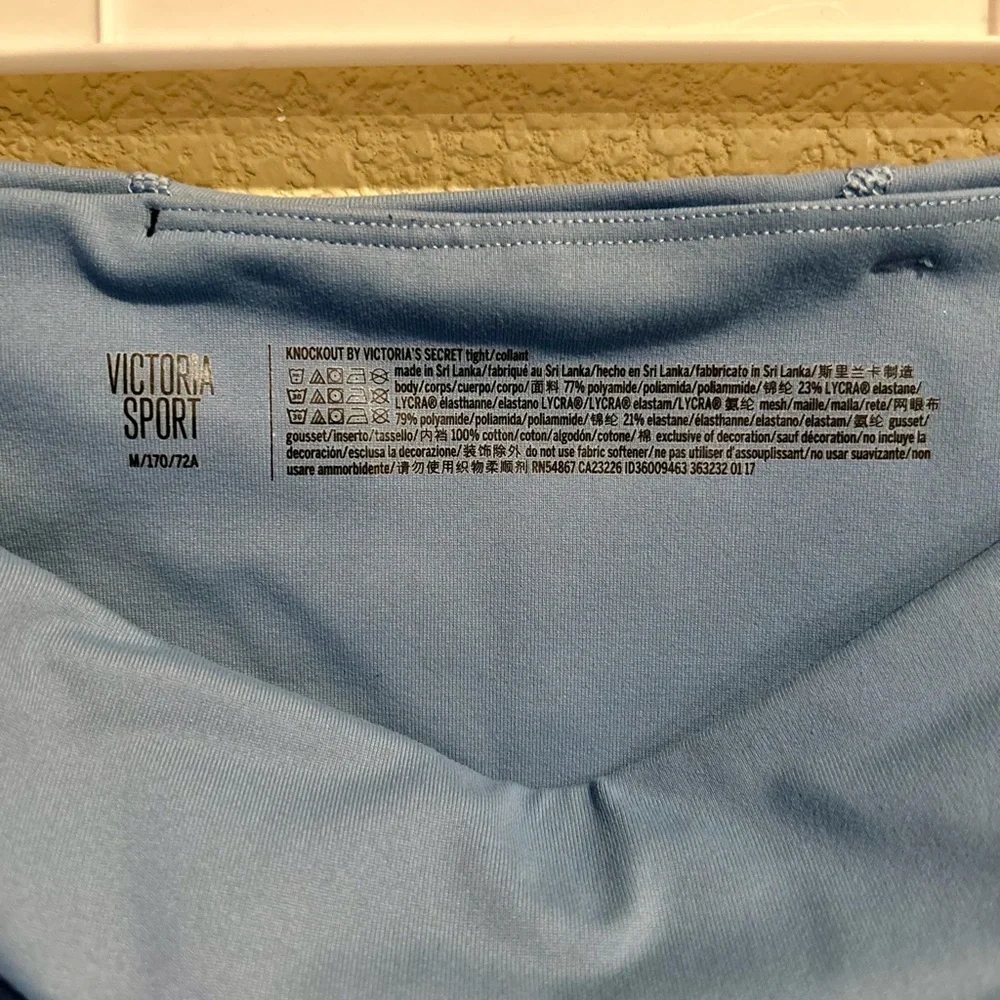 Victoria's Secret Sport Knockout Blue High Rise Leggings Pockets Size M - Picture 2 of 6